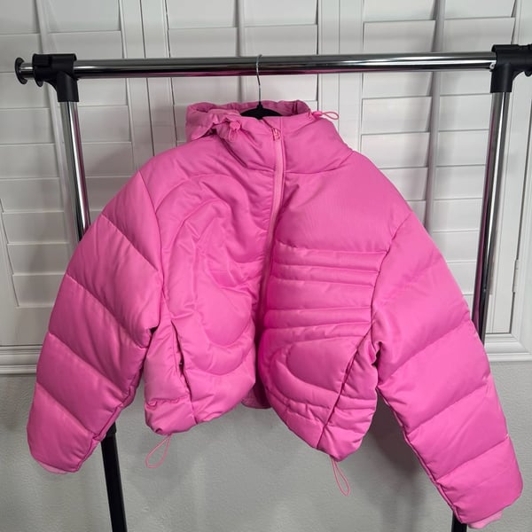 Nike Sportswear Swoosh Series Puffer Jacket Size M Pink Spell