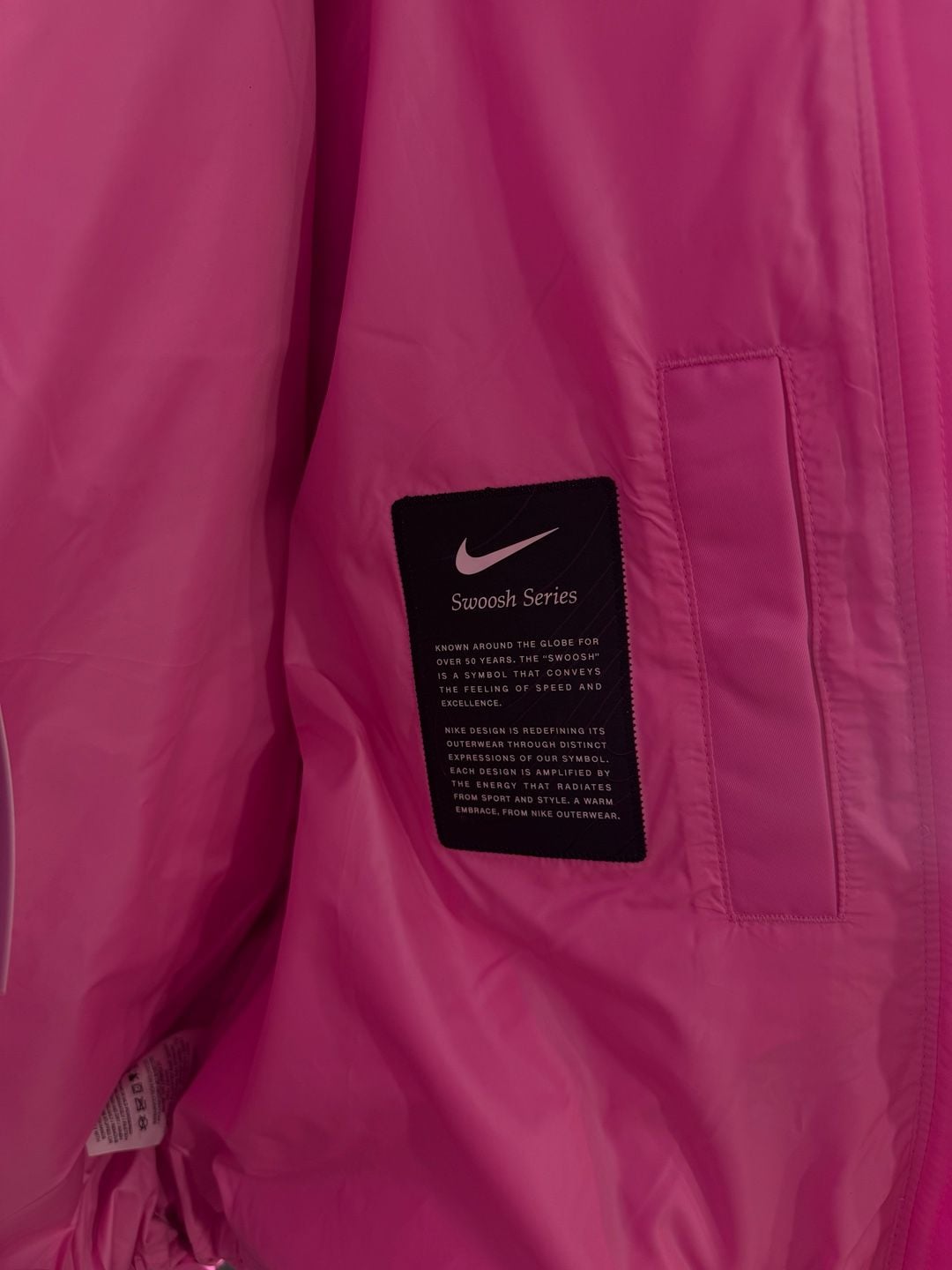 Nike Sportswear Swoosh Series Puffer Jacket Size M Pink Spell 8