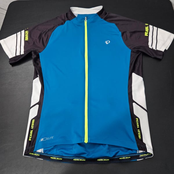 Pearl Izumi Elite In-R-Cool Cycling Jersey Size L Blue Black