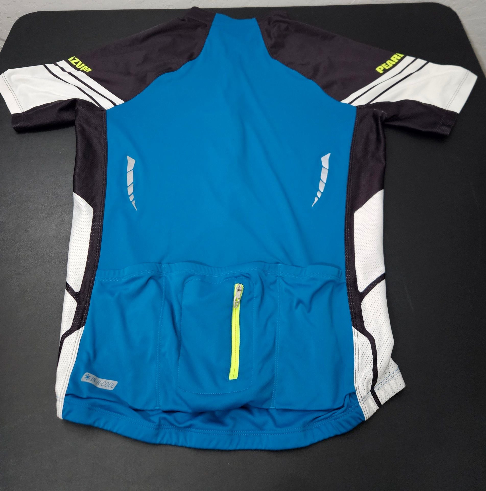 Pearl Izumi Elite In-R-Cool Cycling Jersey Size L Blue Black 7