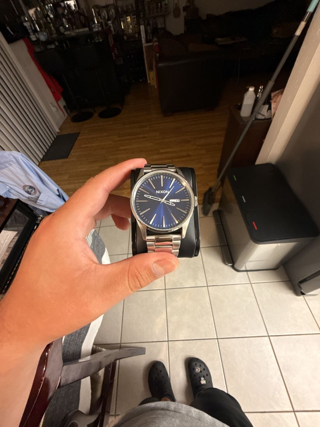 Nixon Sentry SS Watch Blue Sunray Stainless Steel 2