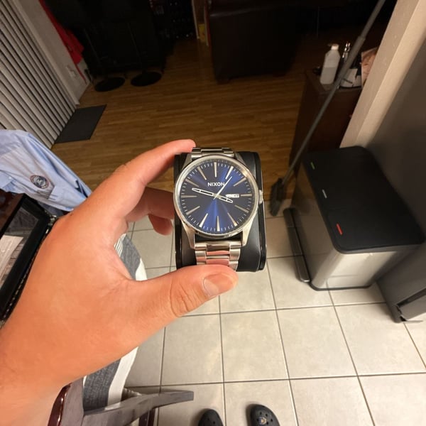 Nixon Sentry SS Watch Blue Sunray Stainless Steel