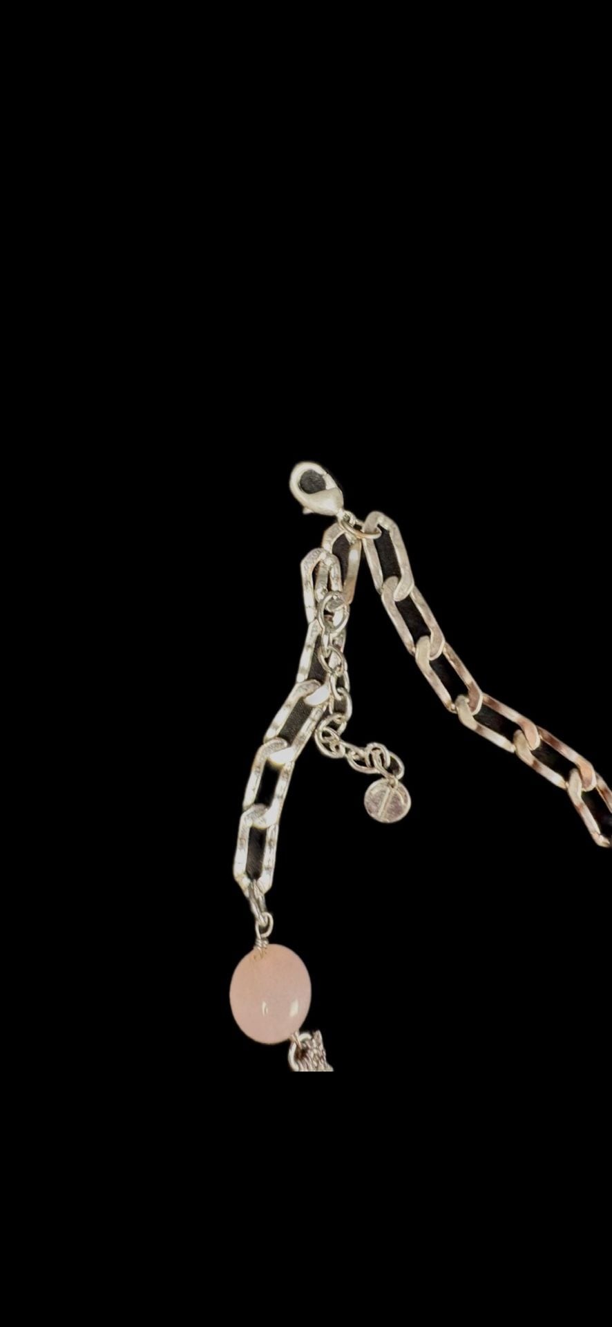 Lot of 6 Silver Tone Blush Pink Jewelry Necklaces Bracelets Earrings 7