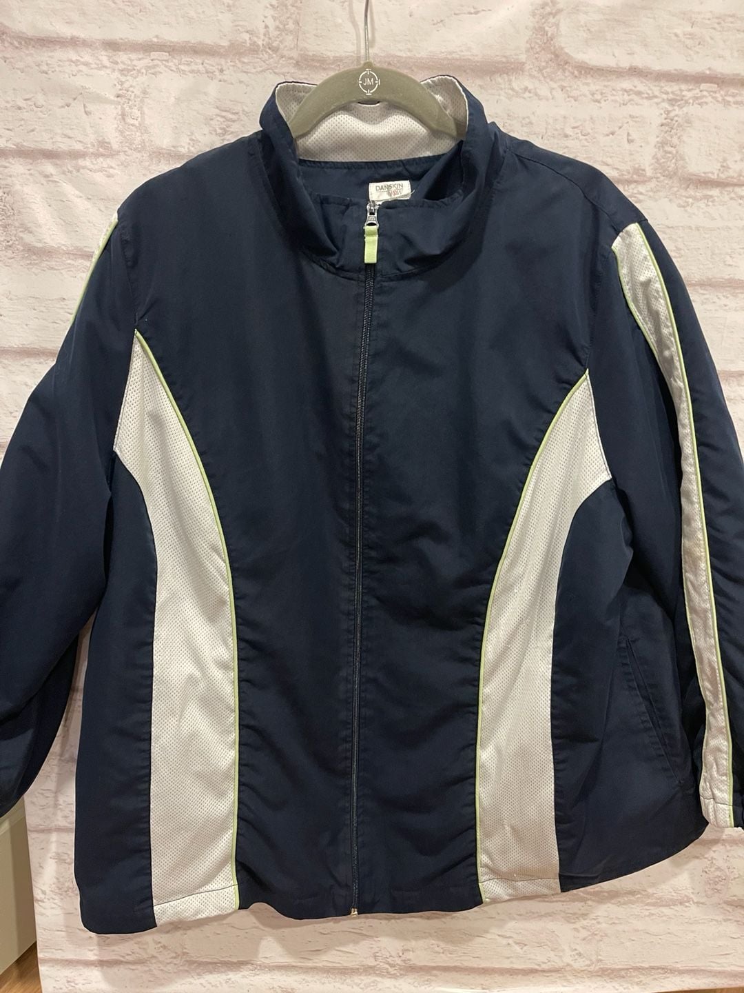Danskin Now Active Jacket Women’s 2X 18W-20W Navy Mesh Panel Windbreaker 2