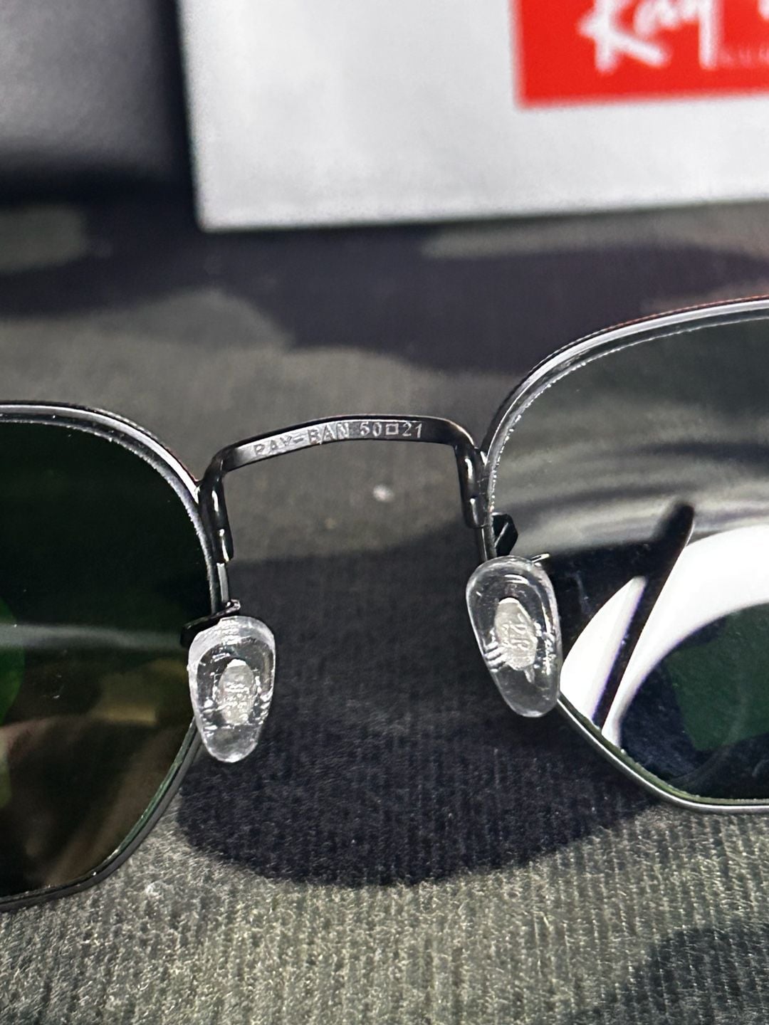 Ray-Ban Hexagonal Flat Lenses Size 50-21 Black G-15 Sunglasses 3