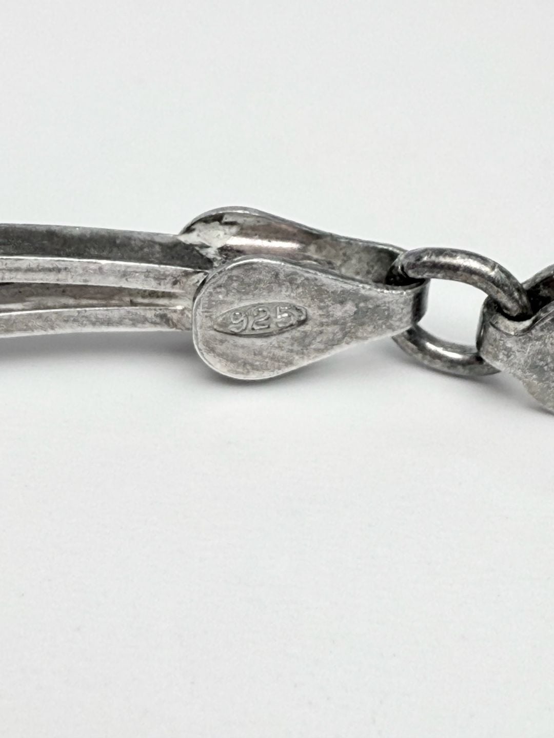 Vintage Italian Sterling Silver 925 Bar Panel Link Bracelet 7