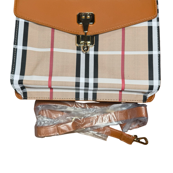 Loulu Berry Collection Plaid Crossbody Handbag With Strap