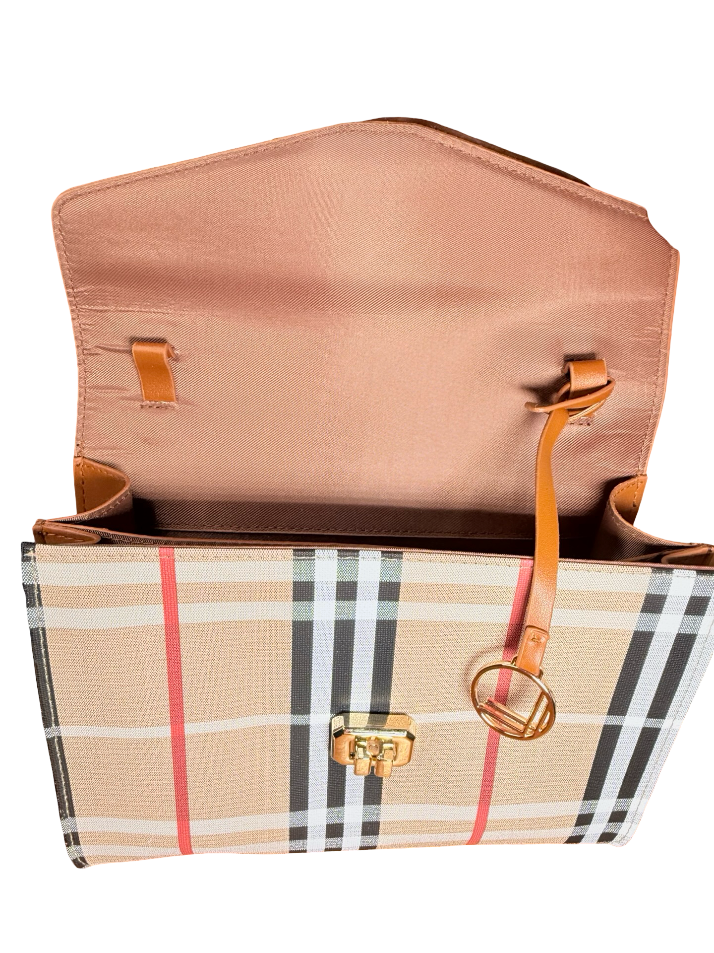 Loulu Berry Collection Plaid Crossbody Handbag With Strap 9