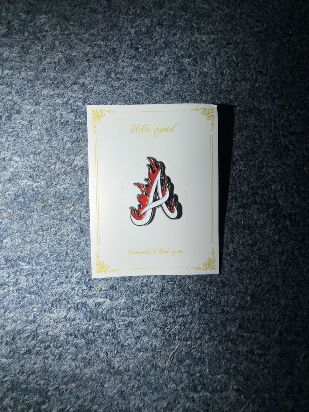 J0015 Atlanta Braves Flamin Logo Enamel Pin New 2