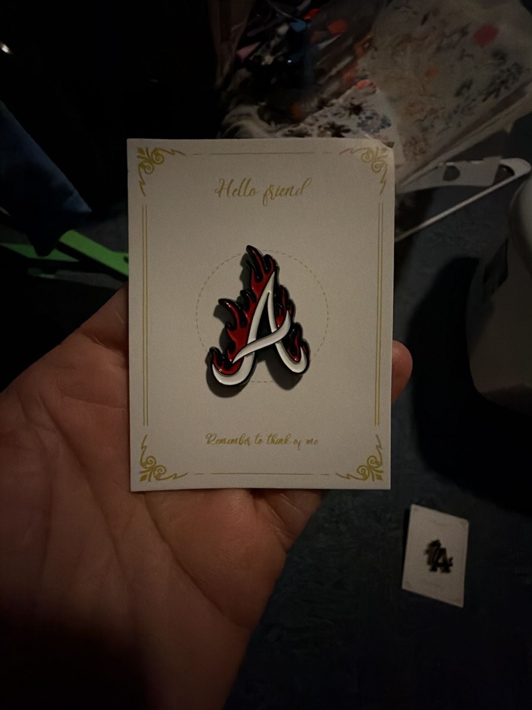 J0015 Atlanta Braves Flamin Logo Enamel Pin New 3