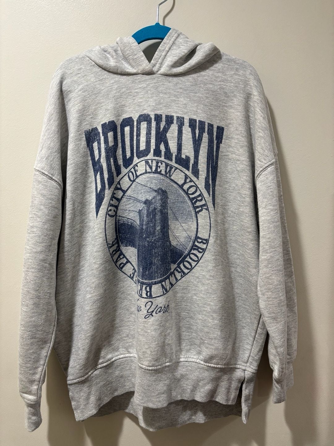 Art Class Girls L 10/12 Brooklyn NYC Graphic Gray Pullover Hoodie 2
