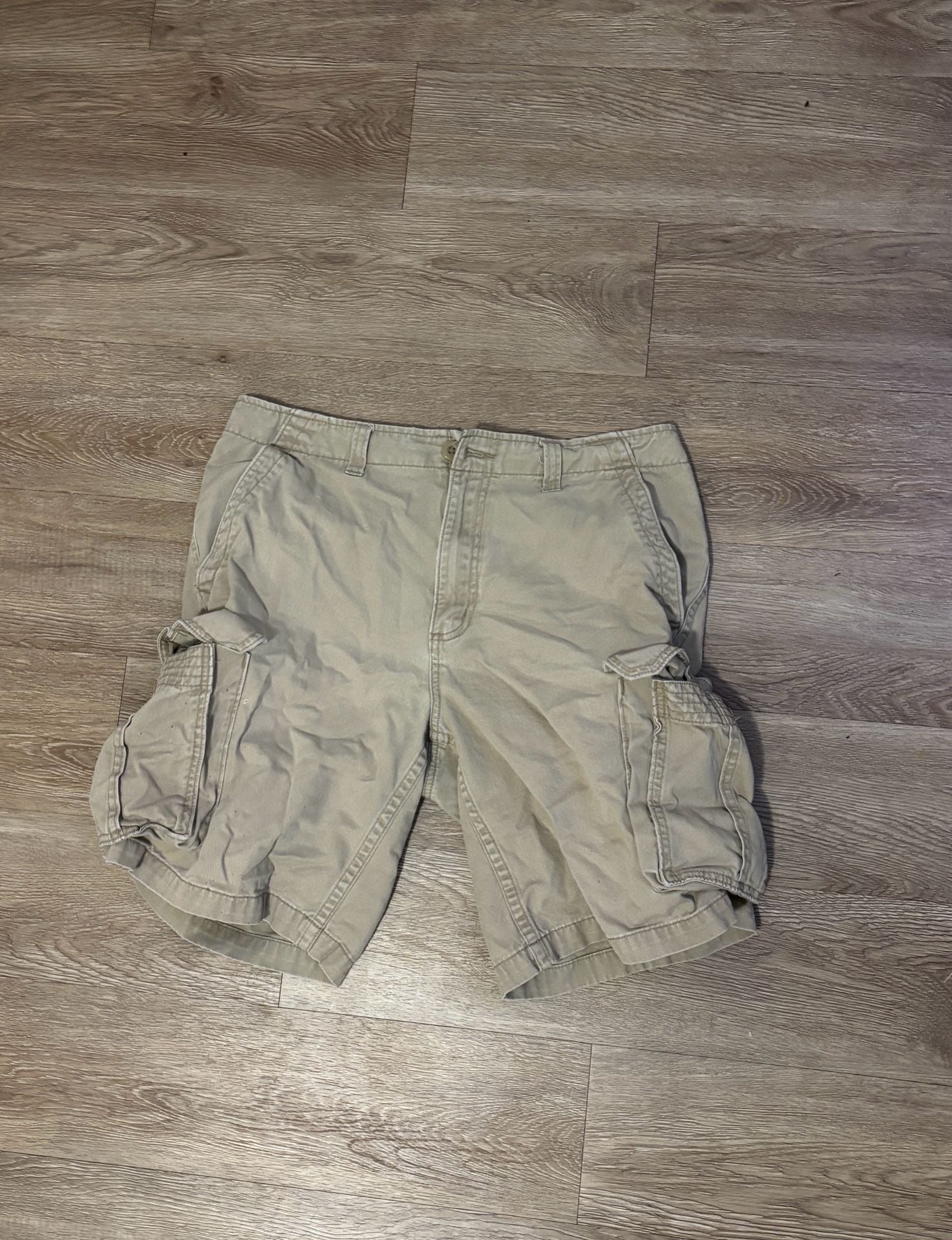 Faded Glory Cargo Shorts Size 32 Tan Cotton 1