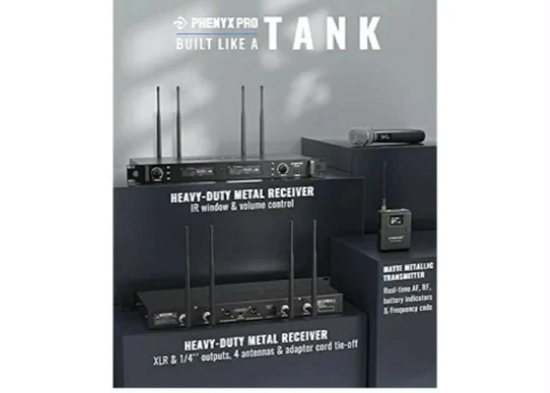 PTU-2U-1H1B True Diversity Wireless Microphone System 3