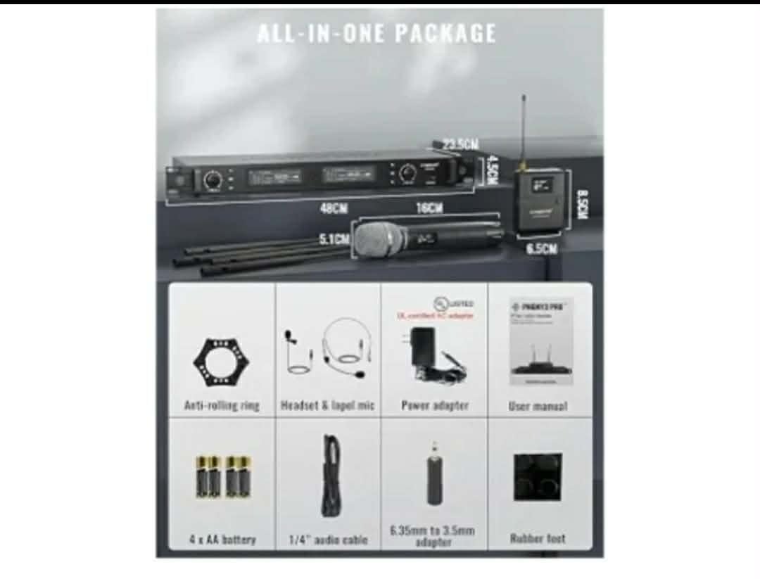 PTU-2U-1H1B True Diversity Wireless Microphone System 6