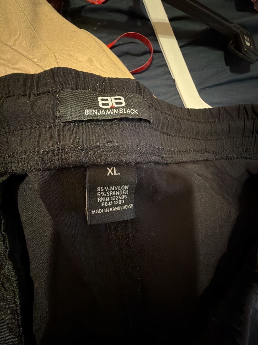 Benjamin Black Cargo Jogger Pants Black SOU1431-N 9