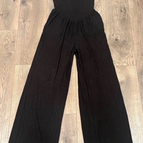 No Boundaries Jumpsuit Size S (4-6) Black Wide Leg Spaghetti Strap