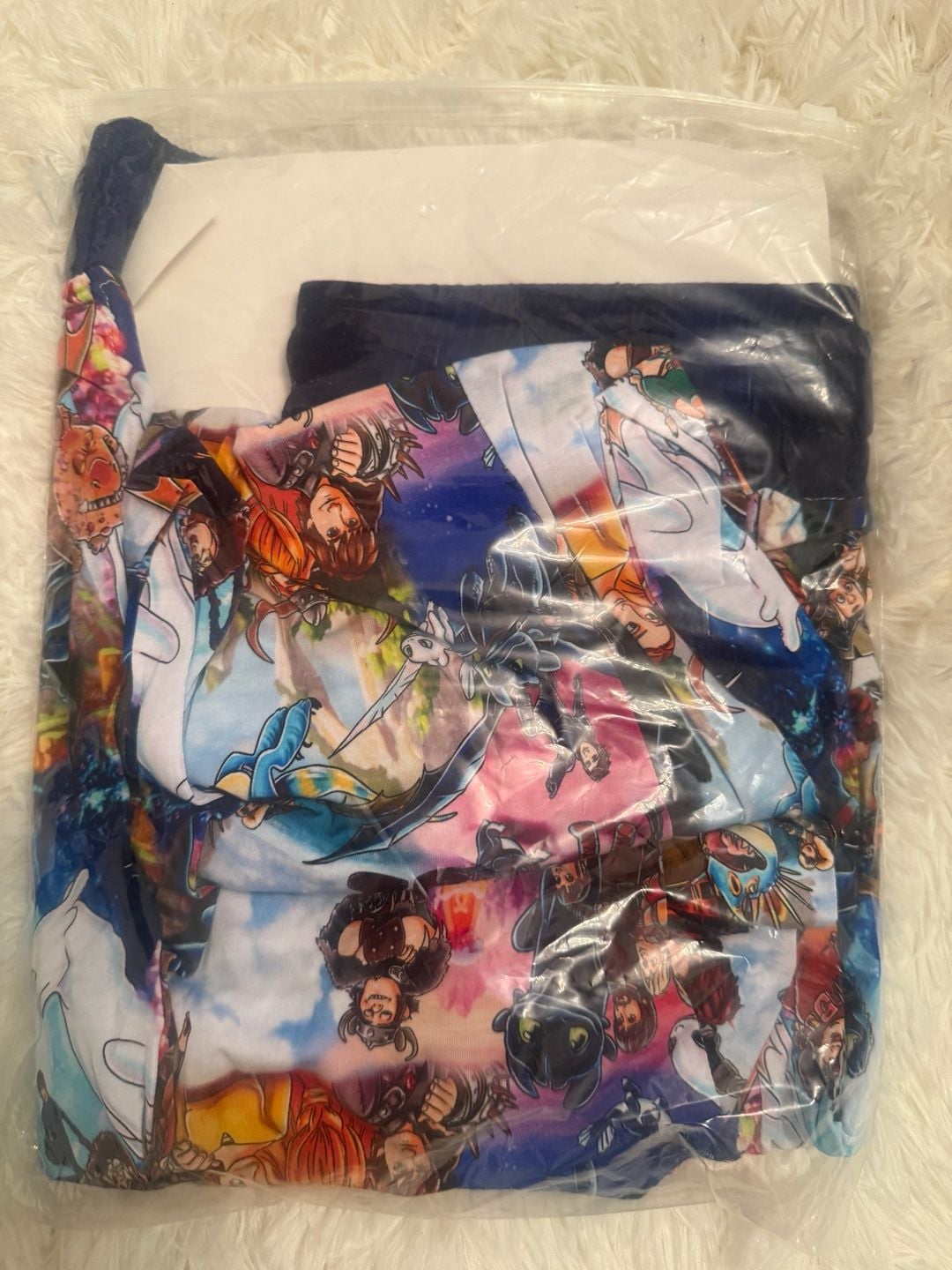 How to Train Your Dragon Adult Joggers Size L Blue Graphic Print 2