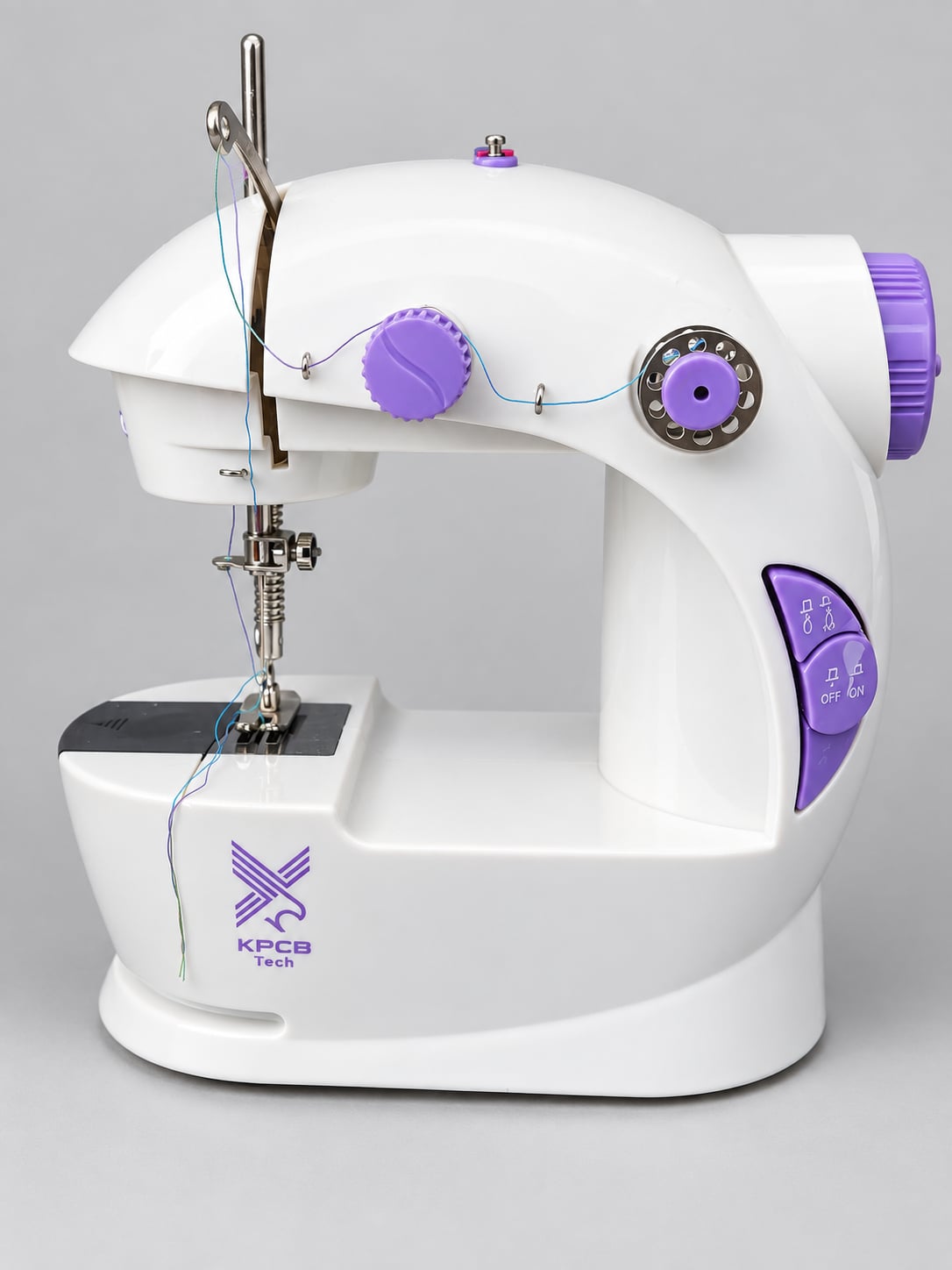 KPCB Tech Mini Portable Sewing Machine White Purple 1