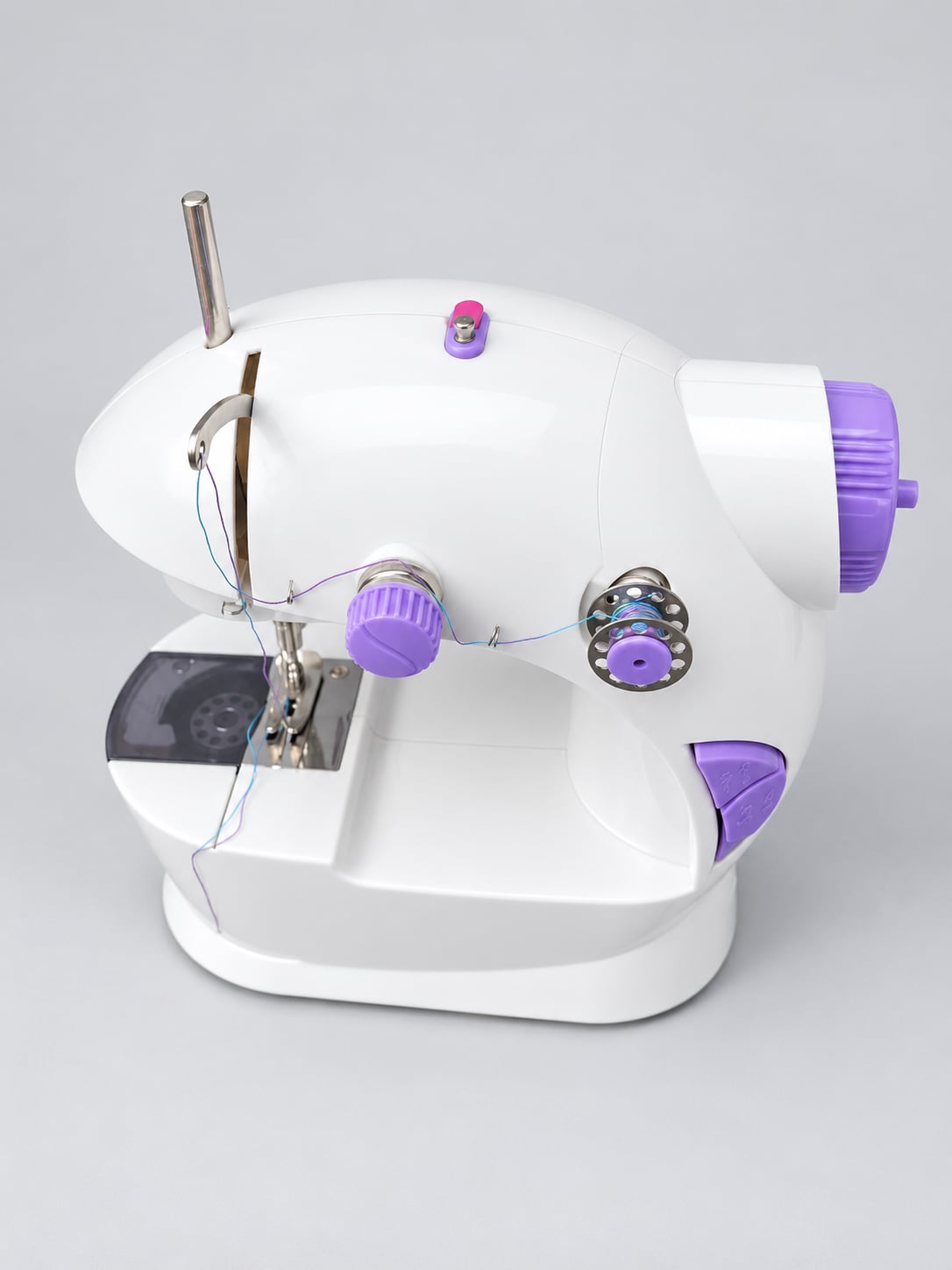 KPCB Tech Mini Portable Sewing Machine White Purple 2