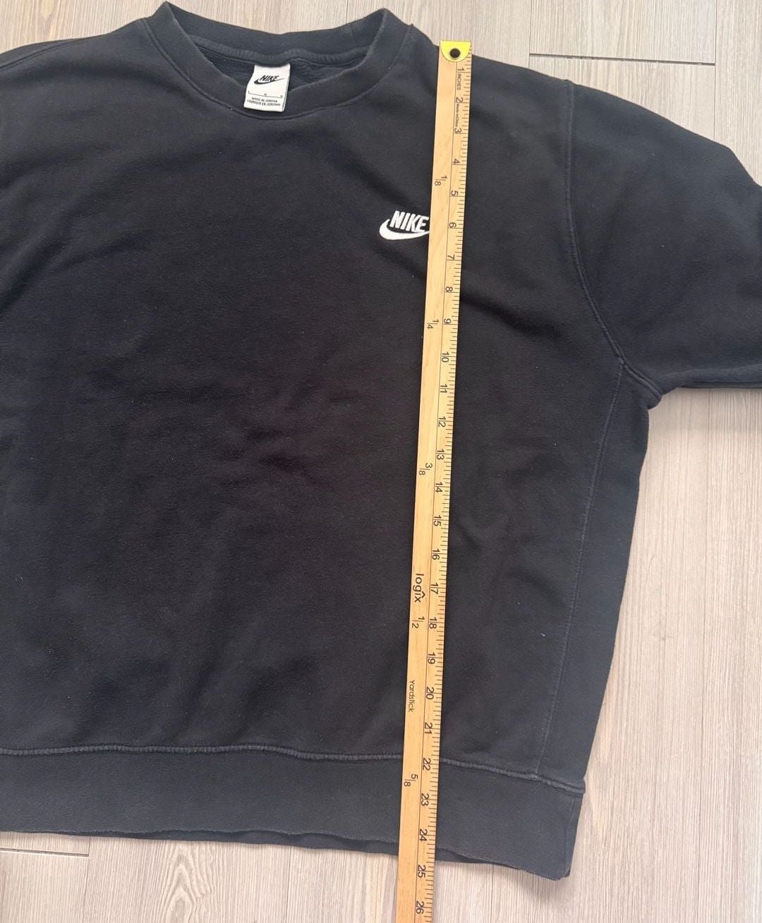 Nike Club Fleece Crewneck Minimalist Pullover Sweatshirt Size L Black 8