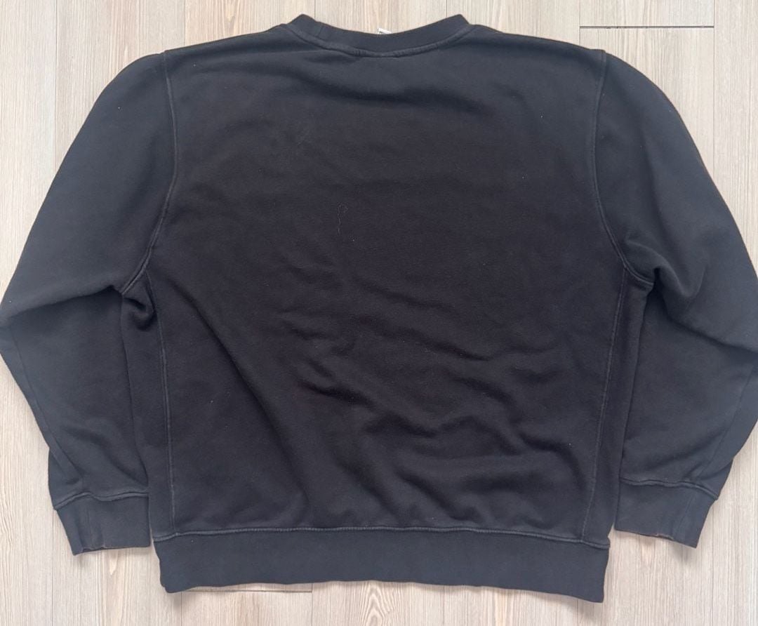 Nike Club Fleece Crewneck Minimalist Pullover Sweatshirt Size L Black 9