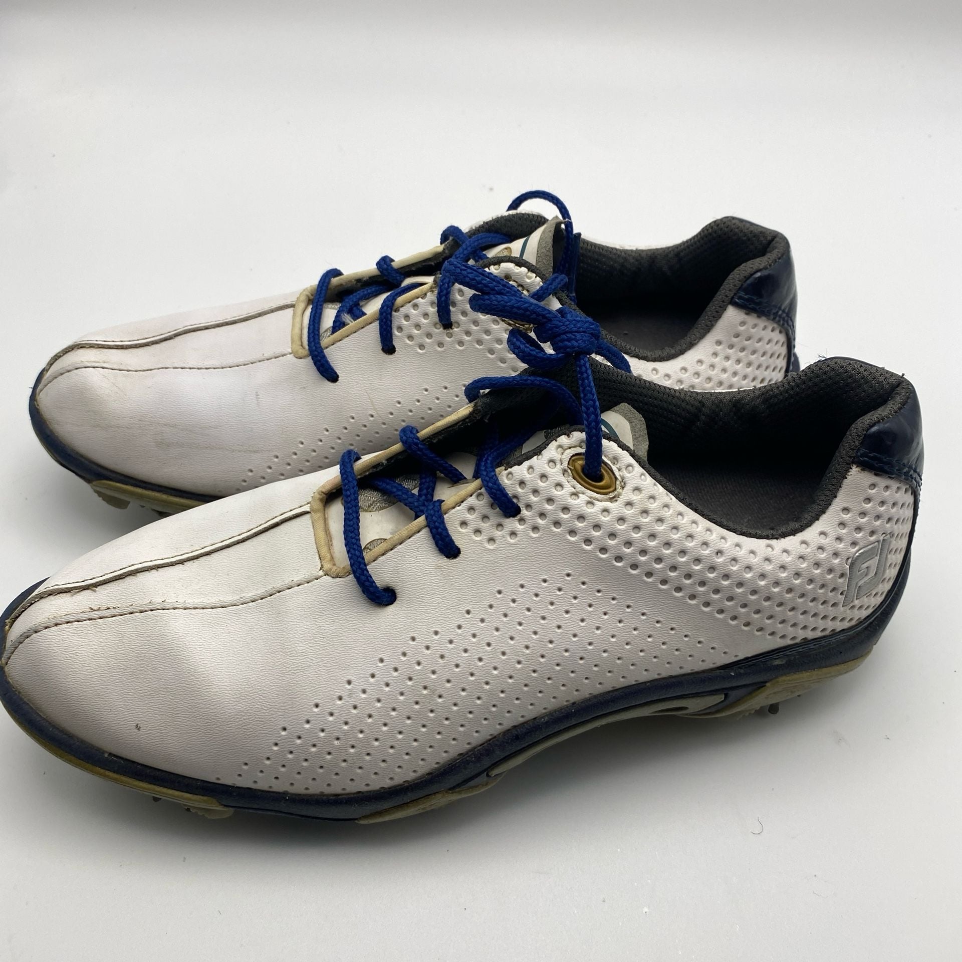 FootJoy Junior DNA Golf Shoes 45023 White/Navy Blue/Gray Youth Size 5M (G1017) 2