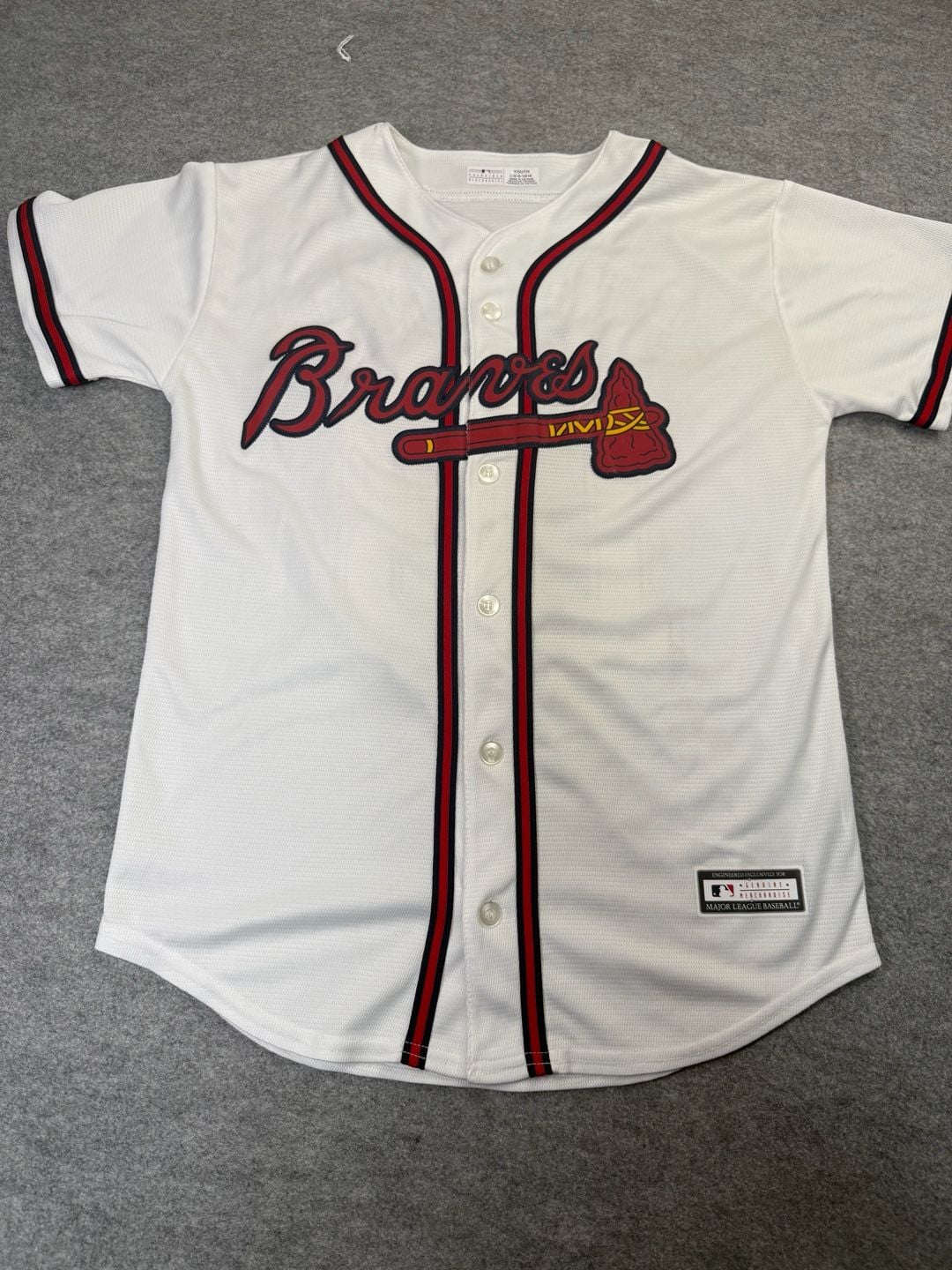 Major League Baseball Atlanta Braves Baseball Jersey Youth Size L 2