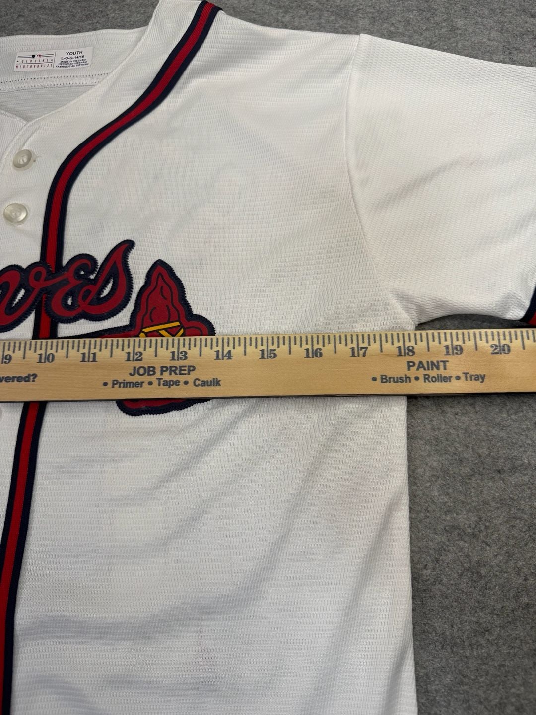 Major League Baseball Atlanta Braves Baseball Jersey Youth Size L 8