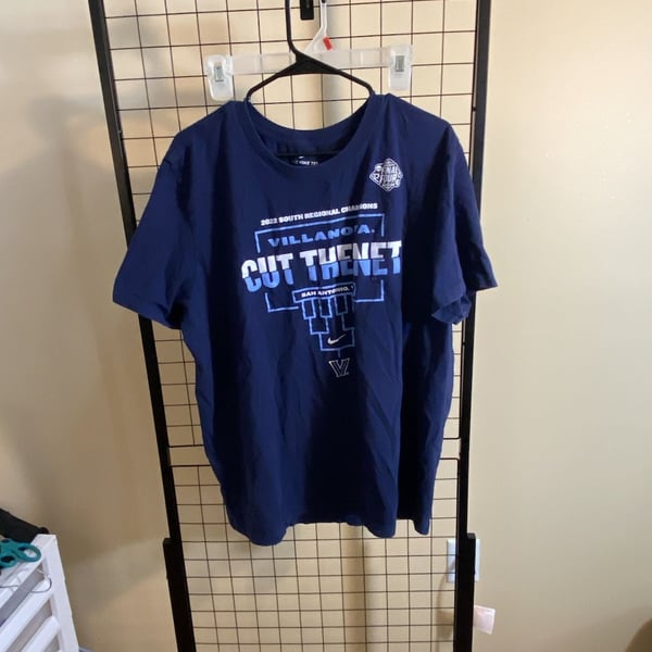 Nike Villanova Wildcats Final Four 2022 T-Shirt Size XXL Blue Cut The Net