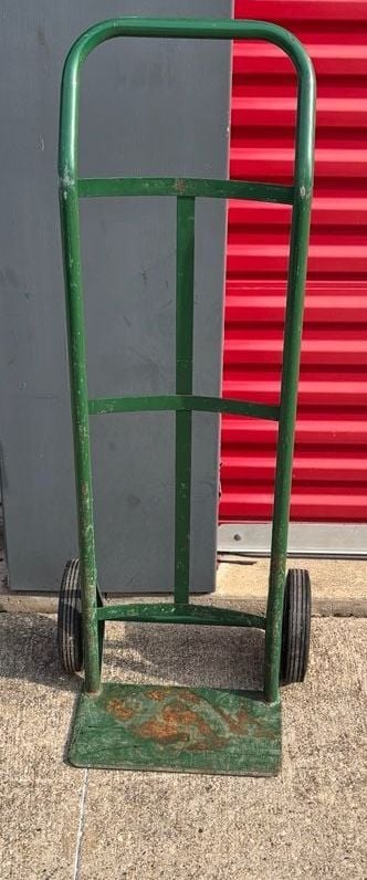 Green Steel Dual Handle Hand Truck 350 Lbs 1