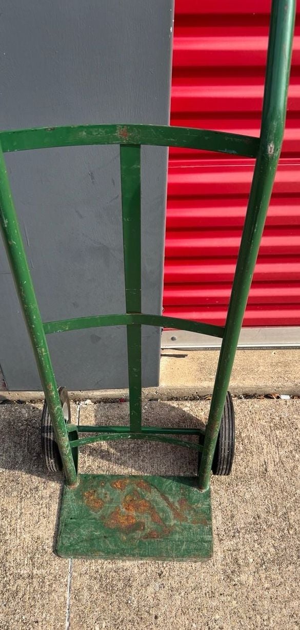 Green Steel Dual Handle Hand Truck 350 Lbs 2