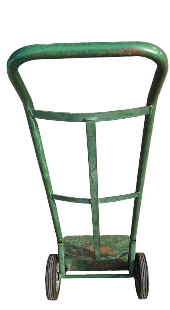 Green Steel Dual Handle Hand Truck 350 Lbs 3