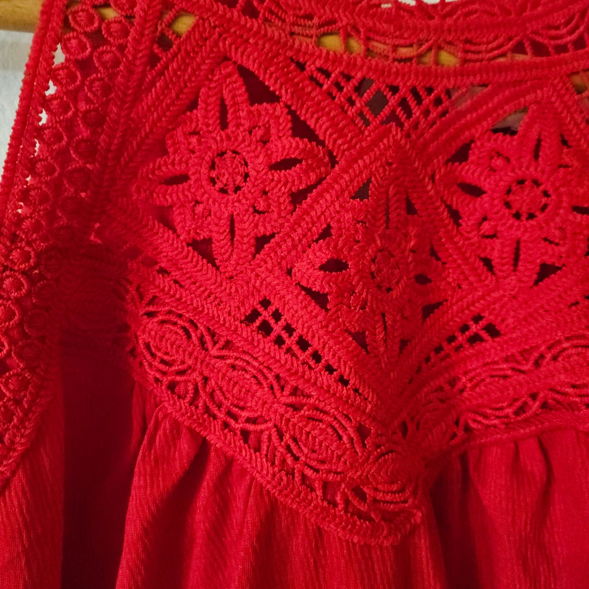 Red Lace Halter Tank Top 283 5