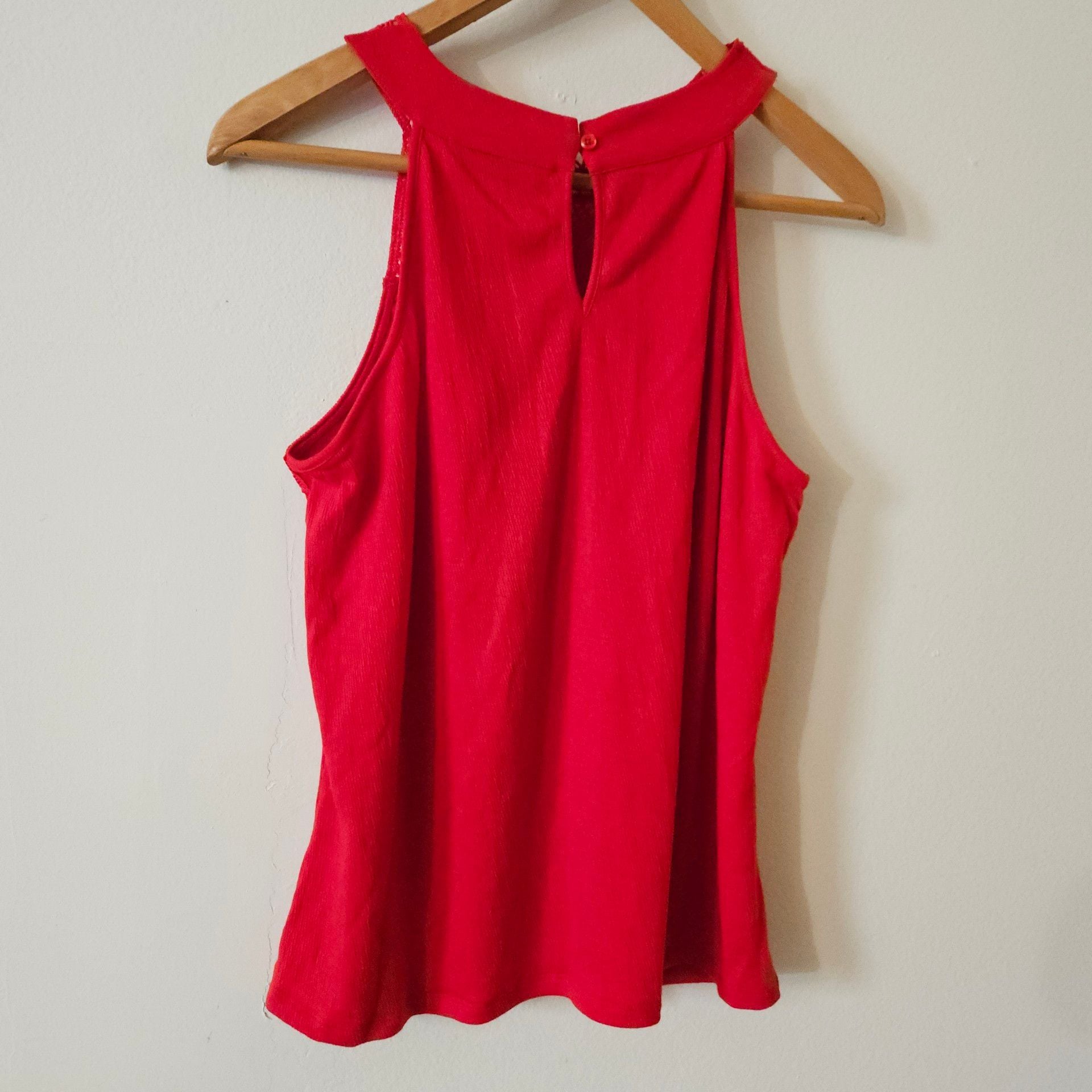 Red Lace Halter Tank Top 283 7