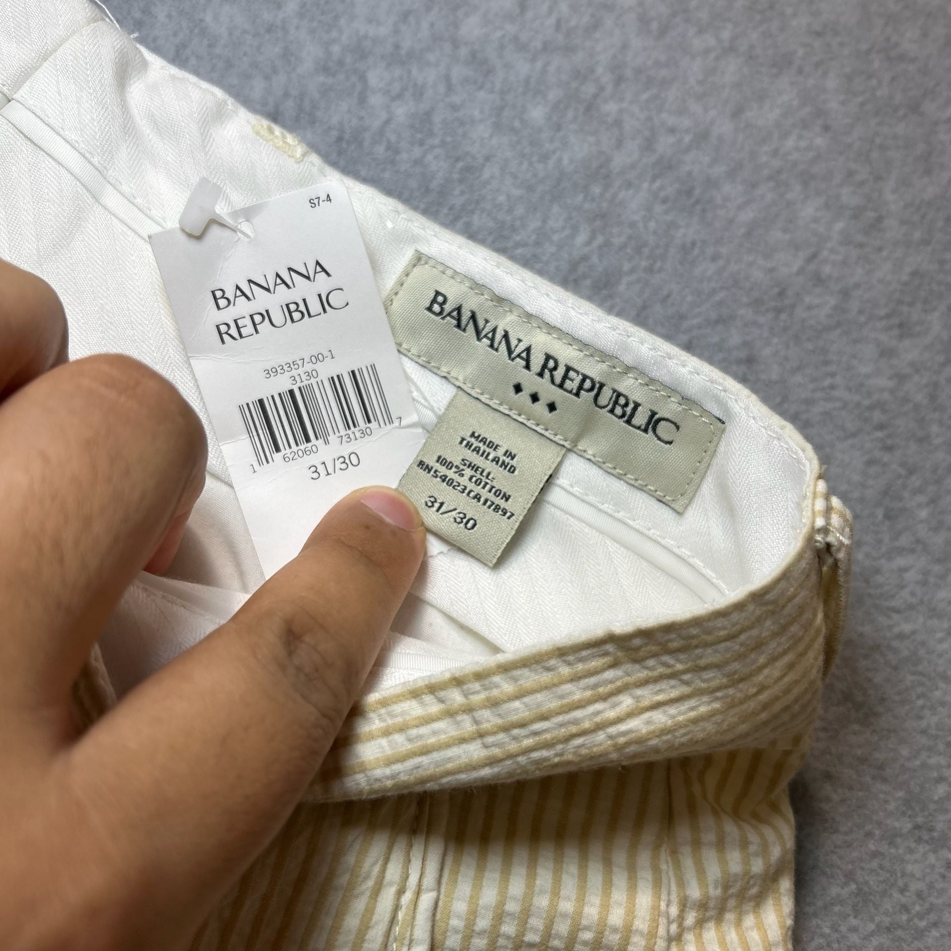 Banana Republic Brand New Men’s Yellow Seersucker Pants Size 31x30 3