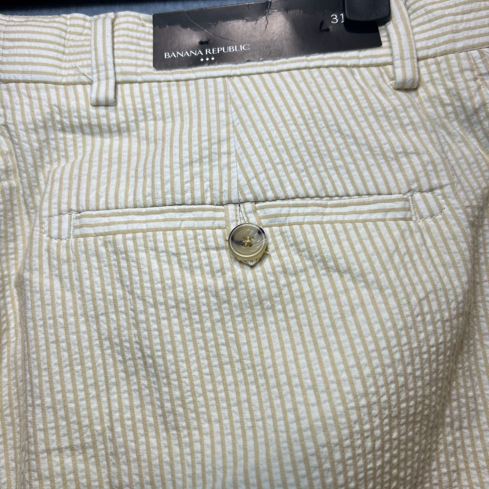 Banana Republic Brand New Men’s Yellow Seersucker Pants Size 31x30 8