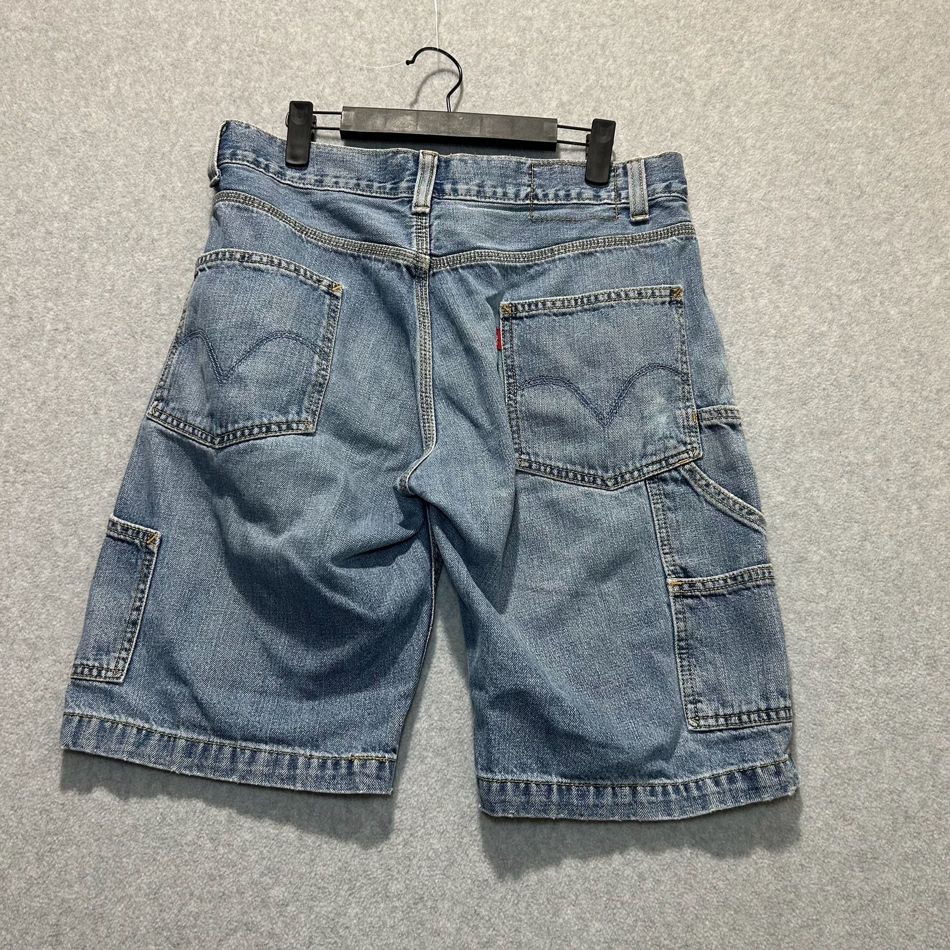 Vintage Levi's Men’s Light Wash Denim Carpenter Jorts Size W30 5