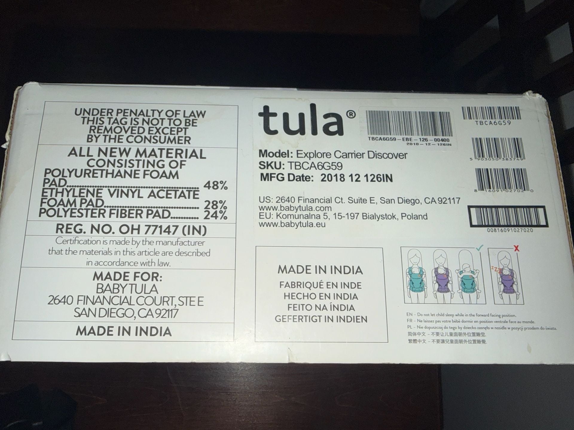 Tula Explore Baby Carrier Discover 5