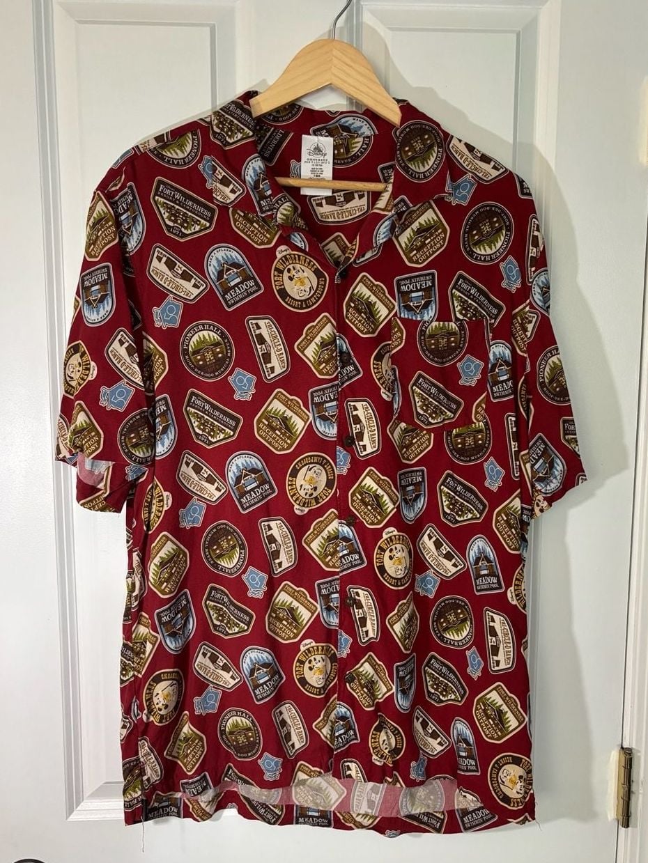 Disney Fort Wilderness 50th Anniversary Camp Shirt Size M Retro 3