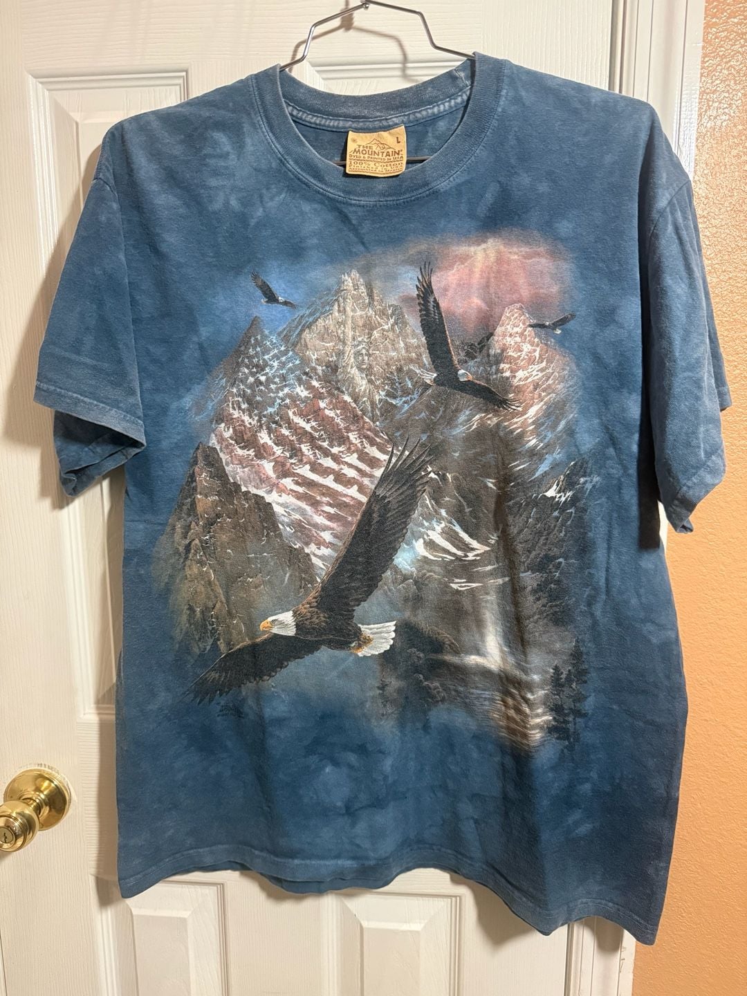 The Mountain Majestic Flight Eagle T-Shirt Size L Blue 2