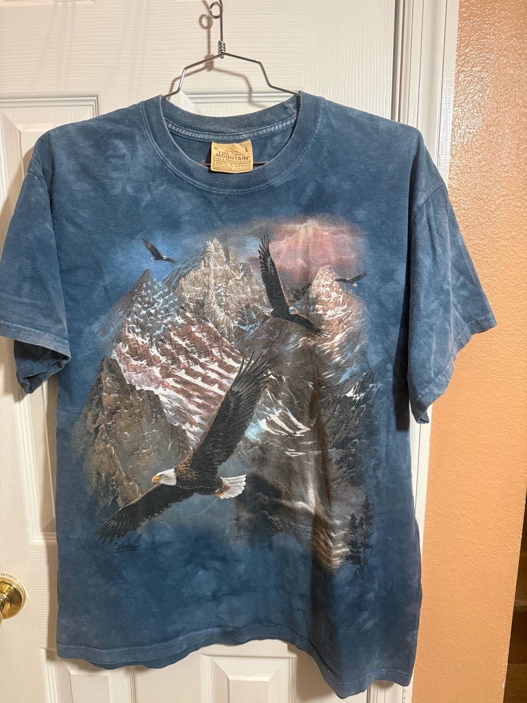 The Mountain Majestic Flight Eagle T-Shirt Size L Blue 3