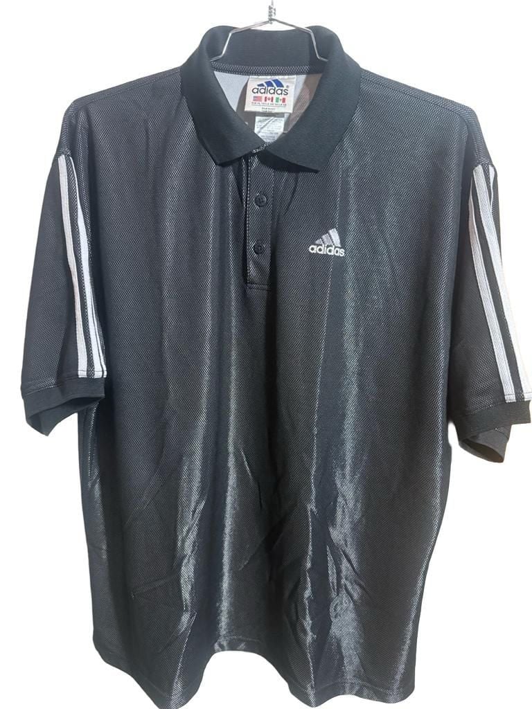 Adidas Polo Shirt Size XL Black Mesh Athletic 2