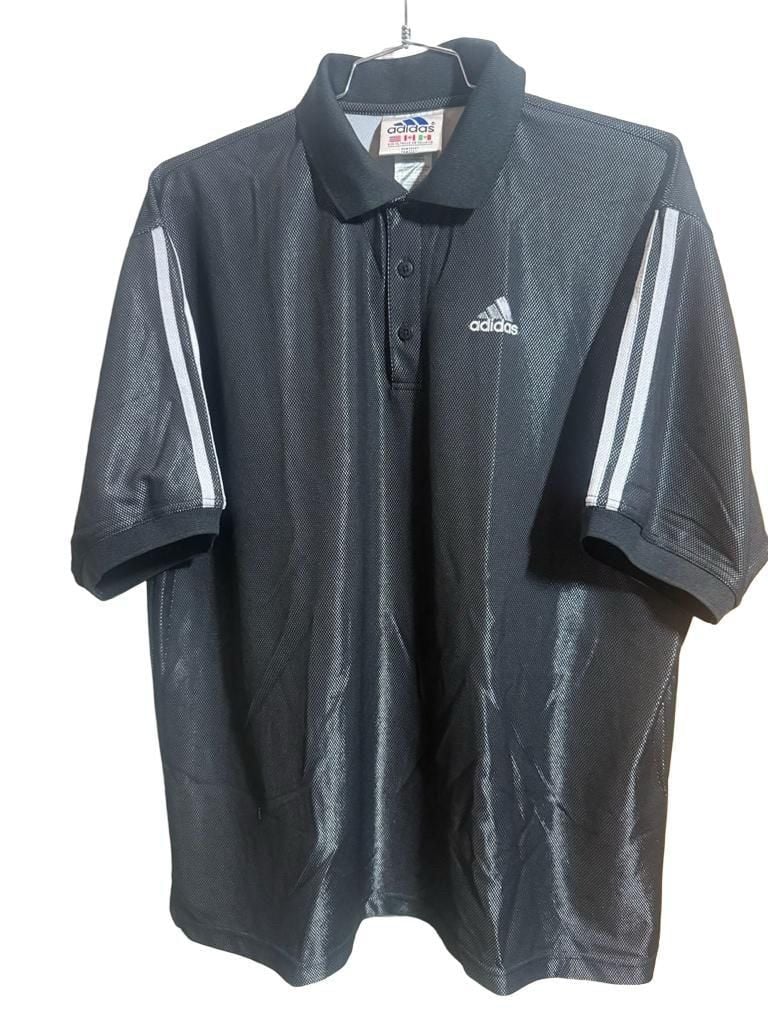Adidas Polo Shirt Size XL Black Mesh Athletic 3