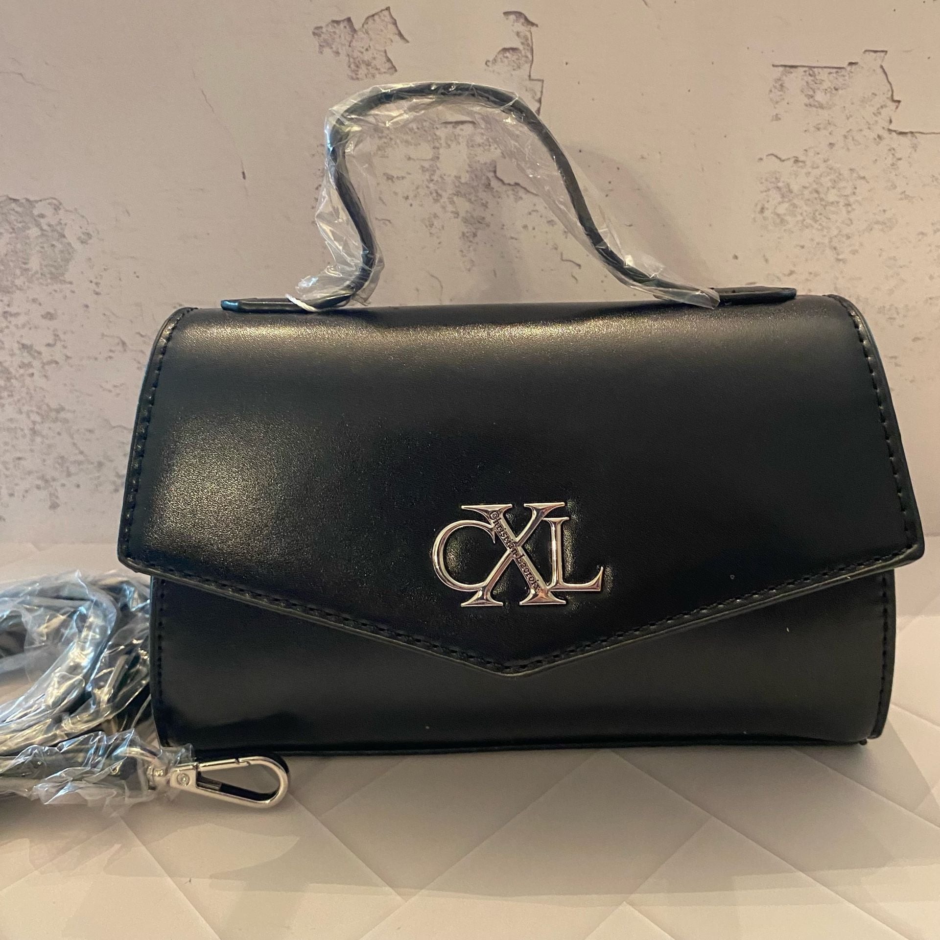 Cxl By Christian Lacroix Laine Matte Patent Crossbody Bag Black 2