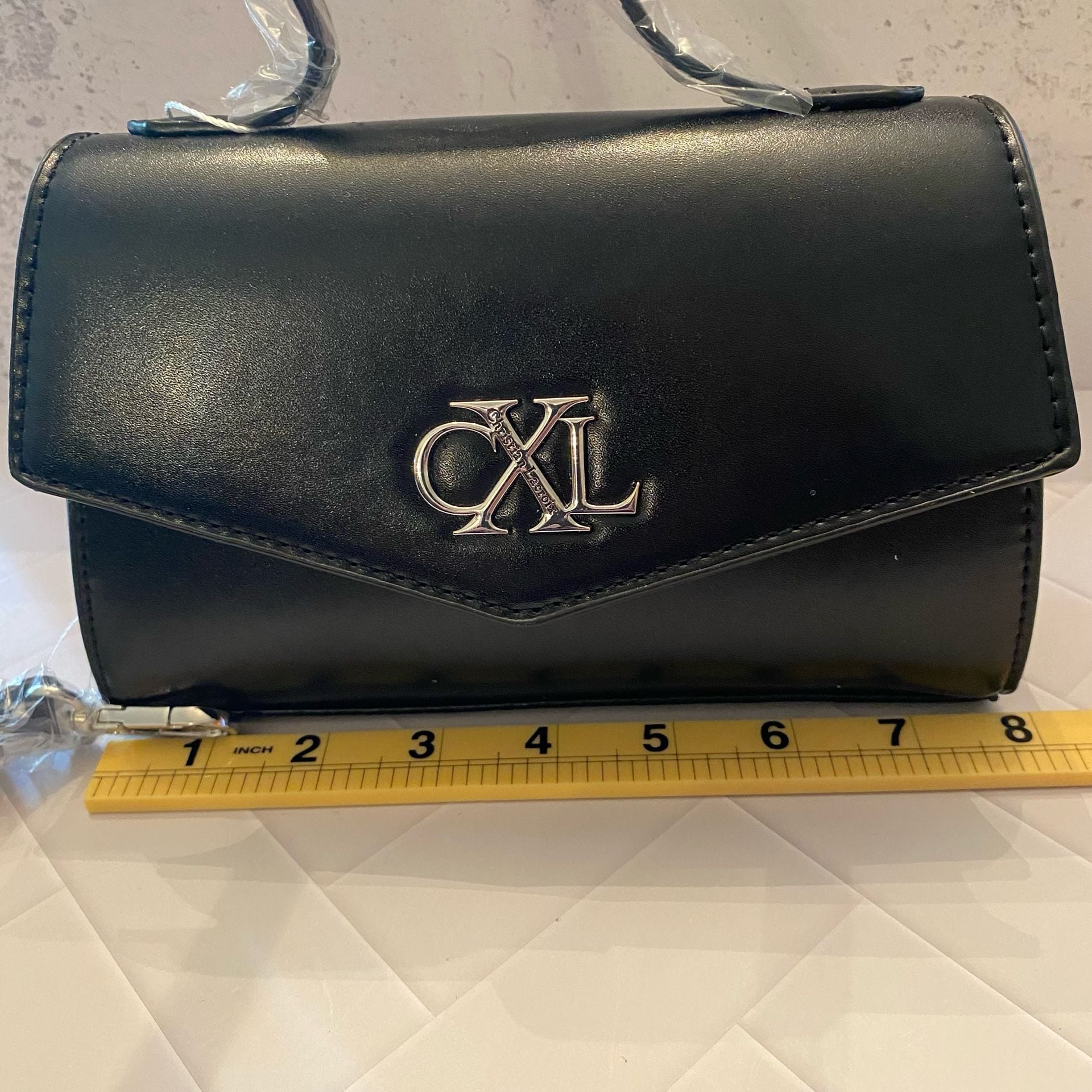 Cxl By Christian Lacroix Laine Matte Patent Crossbody Bag Black 4