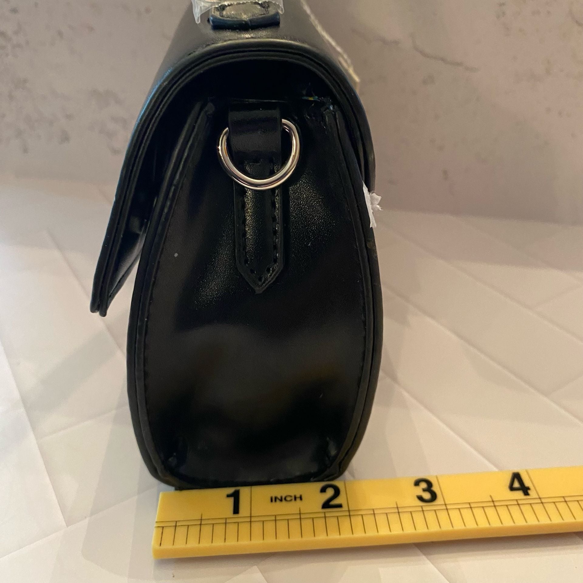 Cxl By Christian Lacroix Laine Matte Patent Crossbody Bag Black 5