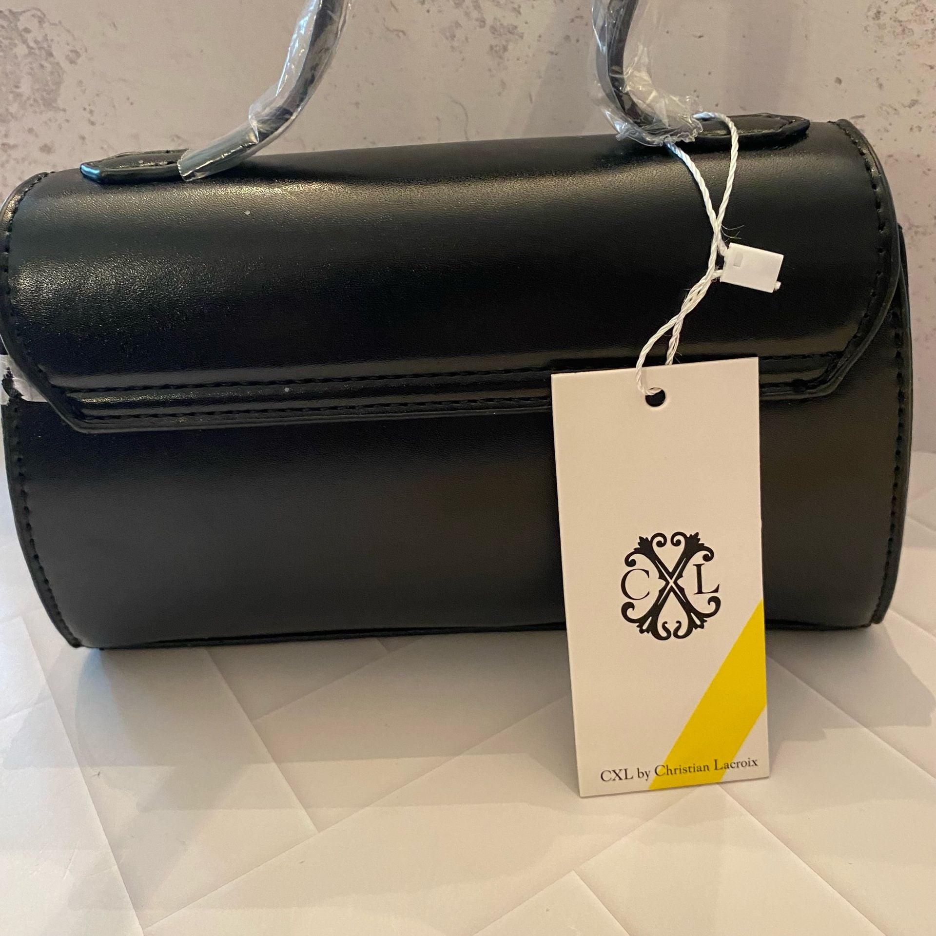 Cxl By Christian Lacroix Laine Matte Patent Crossbody Bag Black 7
