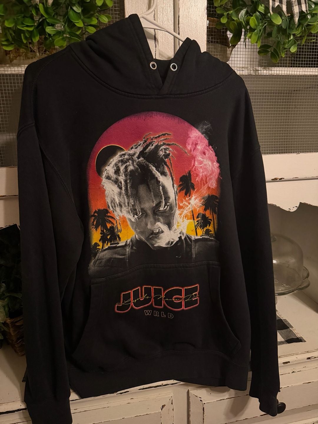 Juice Wrld Legends Never Die Graphic Hoodie Size Large Black 2