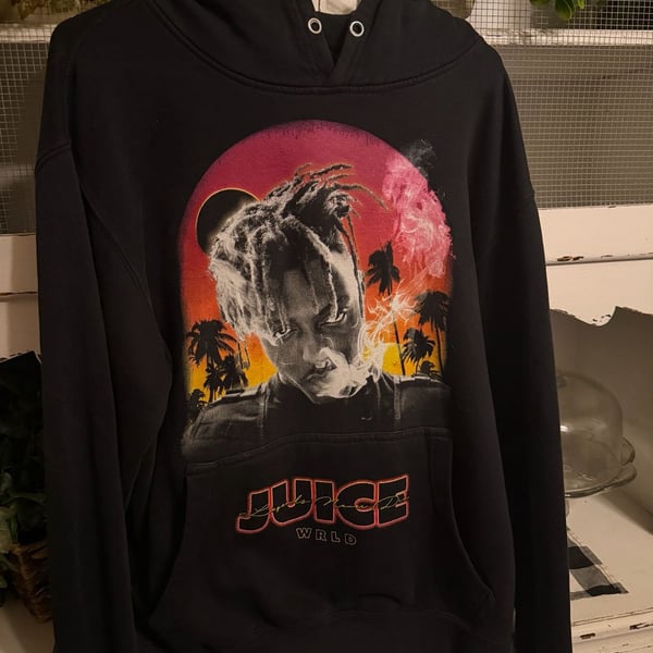 Juice Wrld Legends Never Die Graphic Hoodie Size Large Black