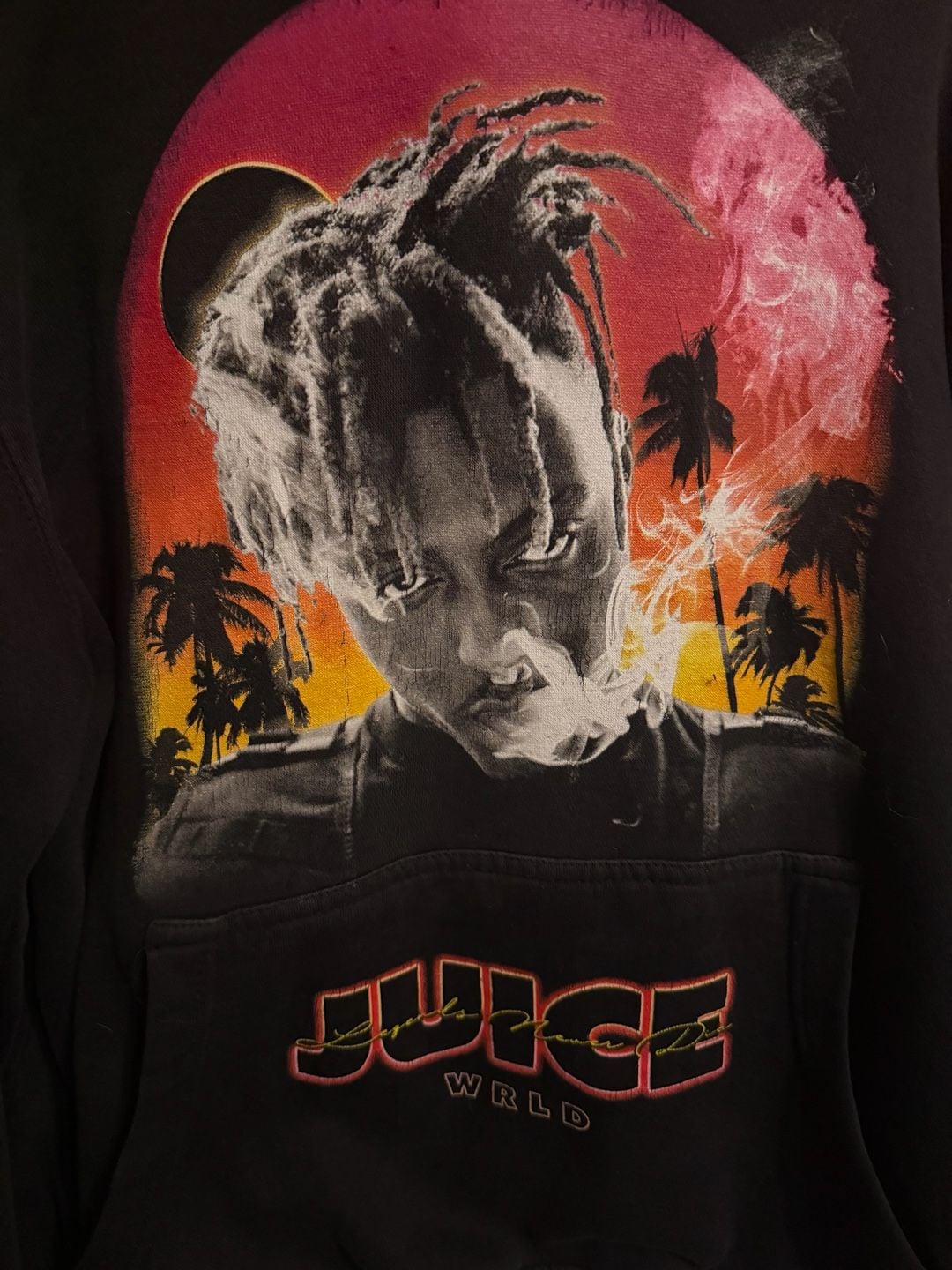 Juice Wrld Legends Never Die Graphic Hoodie Size Large Black 3